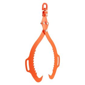VEVOR 32in Log Lifting Tongs, 2-Claw Log Tongs, Heavy Duty Steel Log Grapple, 1543LBS Lifting Capacity, Swivel Log Graper Timber, Eagle Claw Desi
