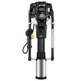 VEVOR Gas Powered T Post Driver, 37.7cc 4-Stroke Engine Efficient Post Pounder with 3 Piling Sleeves, Vibration-Reducing Handle
