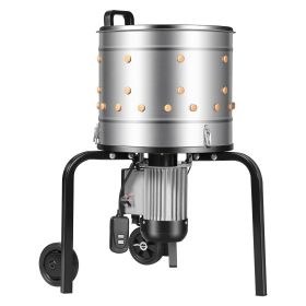 VEVOR Chicken Plucker Machine, 15.7 in Drum, 550W & 275RPM Electric Chicken Plucking Machine with 114 Soft Fingers & Transport Wheels