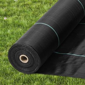 VEVOR Weed Barrier Landscape Fabric, 3.28x164FT Heavy Duty Garden Weed Fabric, Woven PP Weed Control Fabric, Driveway Fabric