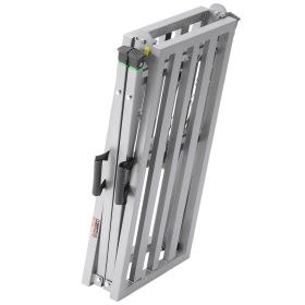 VEVOR Work Platform, 4 Gear Adjustable Height, Folding Alloy Steel Step Ladder, Portable Scaffolding Platform, 800 lb Load Capacity
